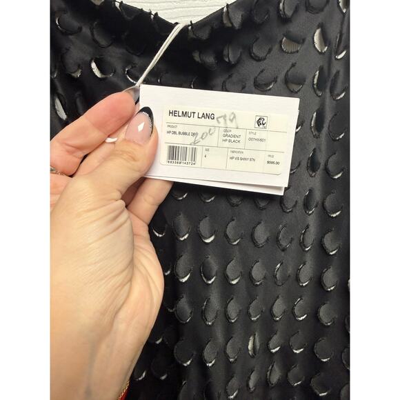Helmet Lang Black Mini dress satin size 4 NWT - Picture 8 of 10